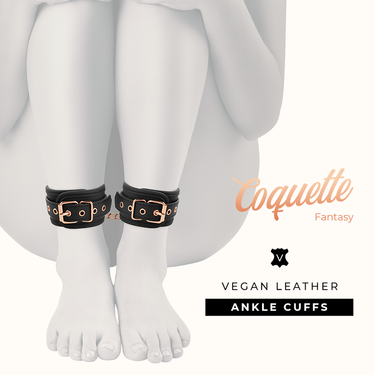 Cavigliere BDSM in pelle vegana regolabili, comfort ed eleganza